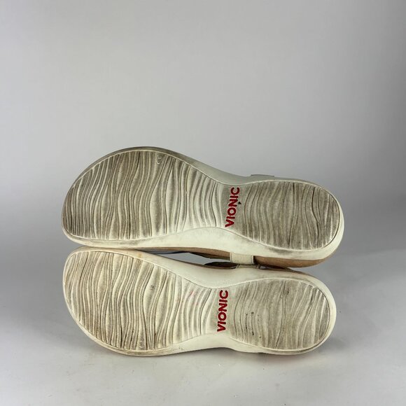 Vionic Terra Women's Leather Thong Slingback Sandals – Arch Support Comfort Sz.9 - Picture 13 of 13